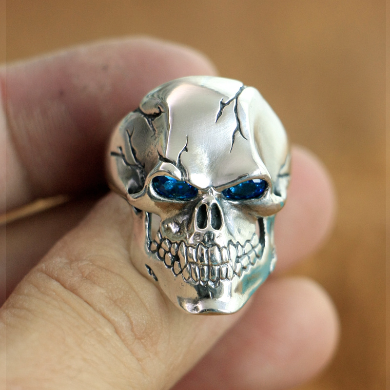 Sterling Silver Skull Ghost Ring Trendy – Bild 5