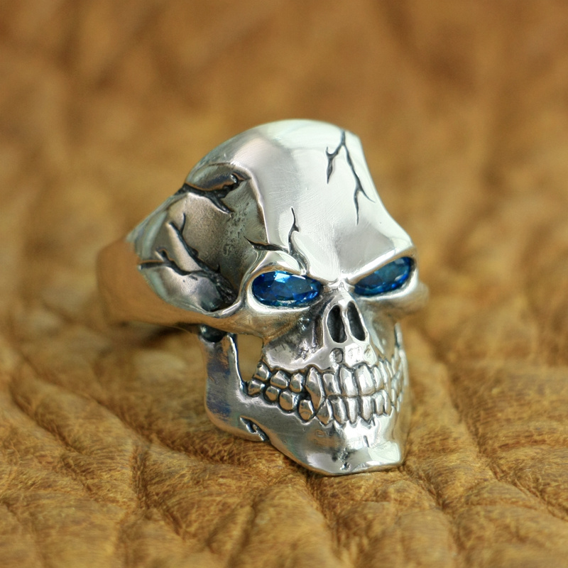 Sterling Silver Skull Ghost Ring Trendy – Bild 4